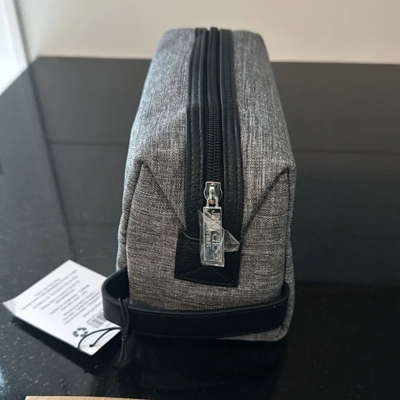 BNWT Jimmy Choo Toiletry Pouch Gray 9” X9” X4” - Picture 2 of 6